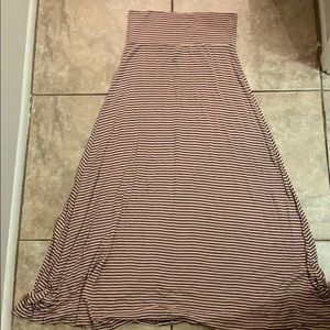 Striped maxi skirt